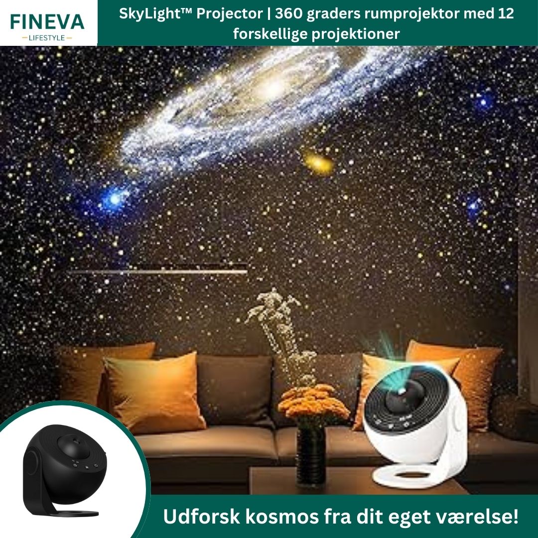 SkyLight™ Projector | 360 graders rumprojektor med 12 forskellige projektioner