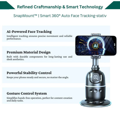 SnapMount™ | Smart 360° Auto Face Tracking-stativ