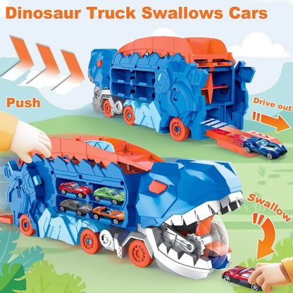 DinoTrack™ | Dinosaur-transformator med glidebaner og biler