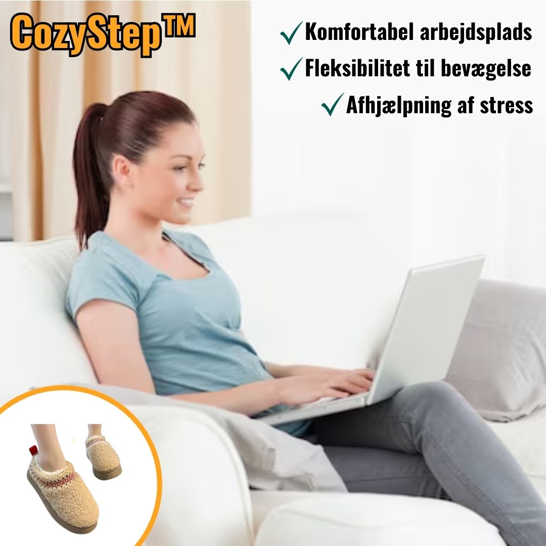 CozyStep™ | Behagelige, varme, skridsikre vintertøfler
