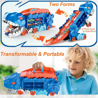 DinoTrack™ | Dinosaur-transformator med glidebaner og biler