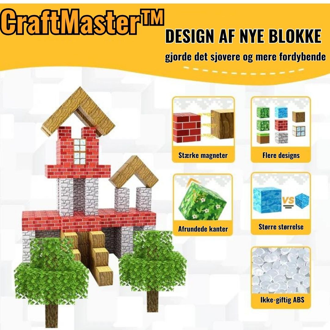 CraftMaster™ | Magnetiske byggeklodser 100 stk.