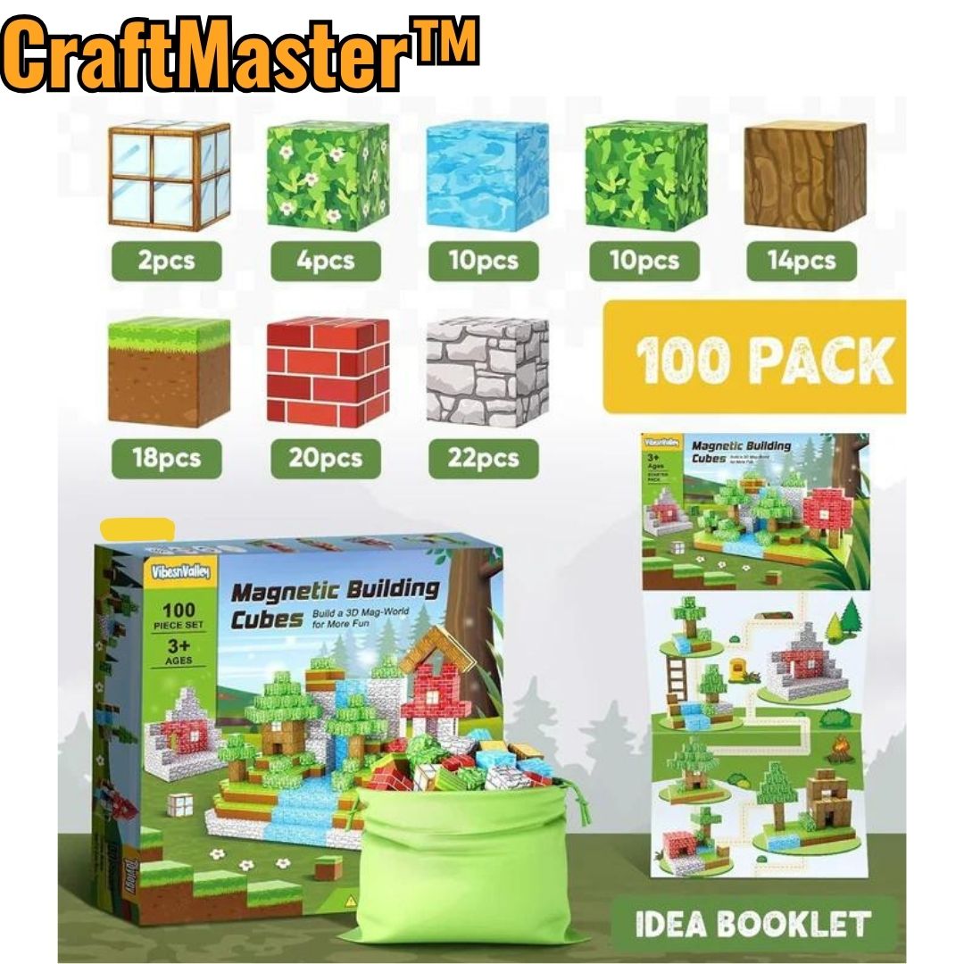 CraftMaster™ | Magnetiske byggeklodser 100 stk.