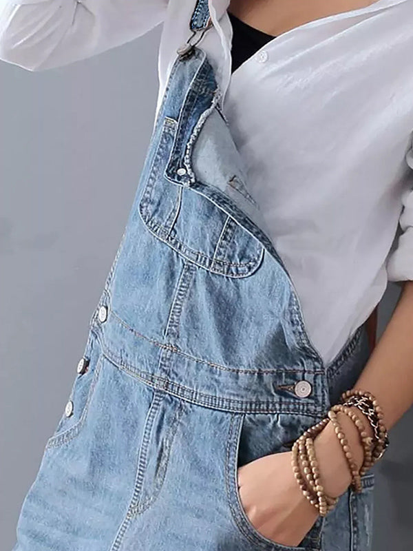 RetroJane Kjole med slidser i ryggen og overtræksbukser i denim