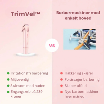 TrimVel™ | 2 i 1 smertefri bikini- og ansigtshårtrimmer