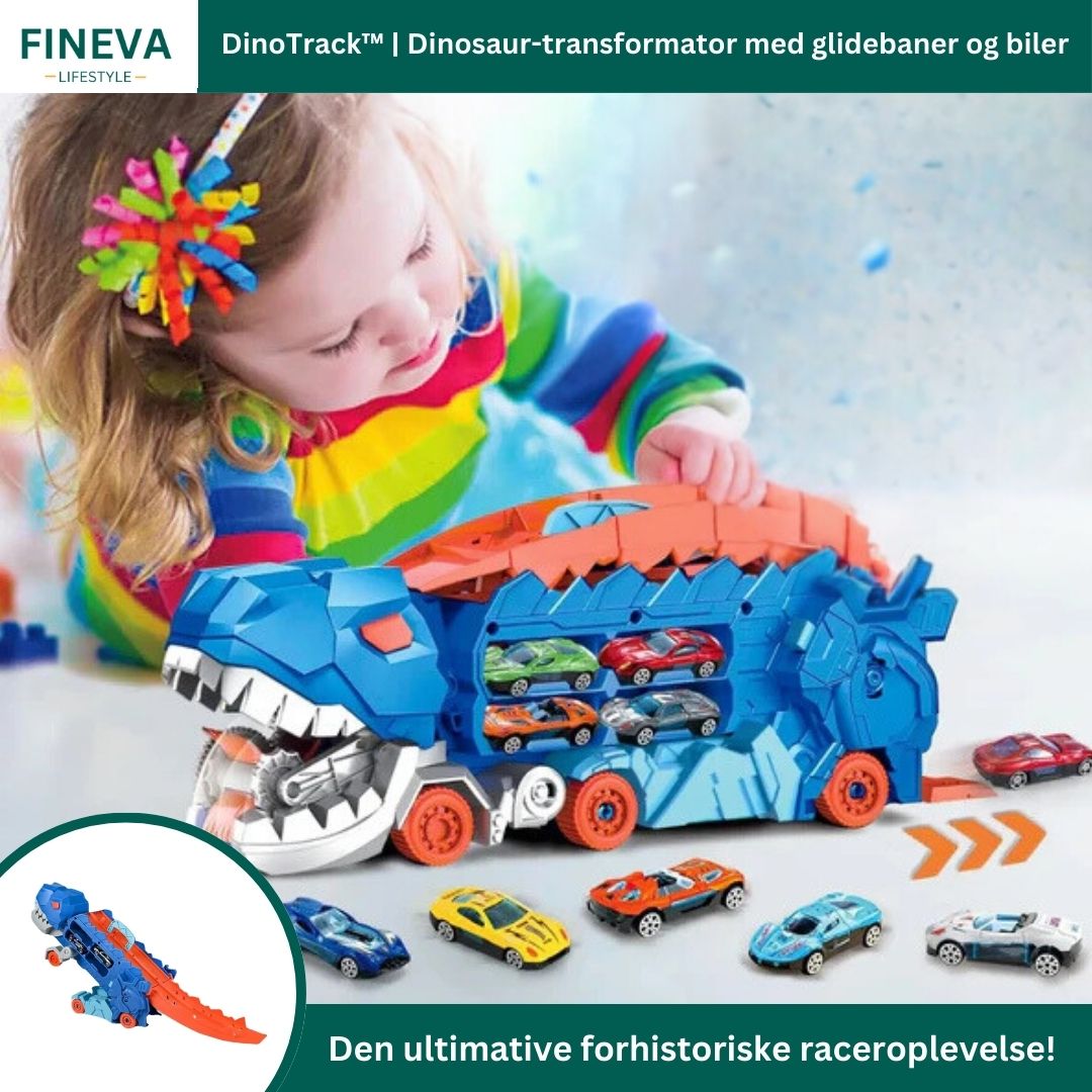 DinoTrack™ | Dinosaur-transformator med glidebaner og biler