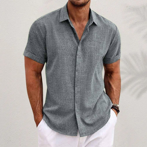 FINLEY - Short-Sleeve Cotton and Linen Shirt