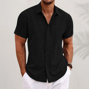 FINLEY - Short-Sleeve Cotton and Linen Shirt
