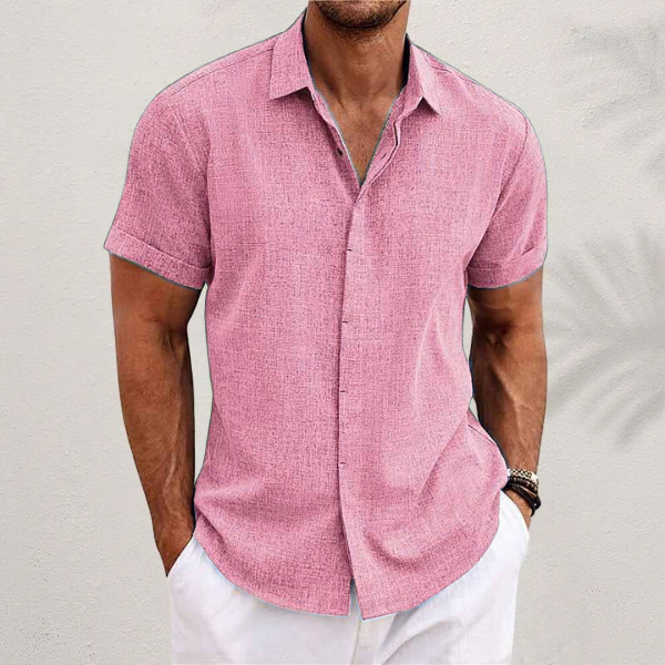 FINLEY - Short-Sleeve Cotton and Linen Shirt