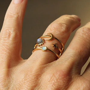 LunaRing™ - Stilfuld ring med sol og måne