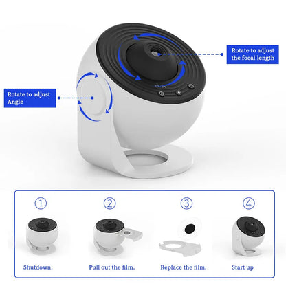 SkyLight™ Projector | 360 graders rumprojektor med 12 forskellige projektioner