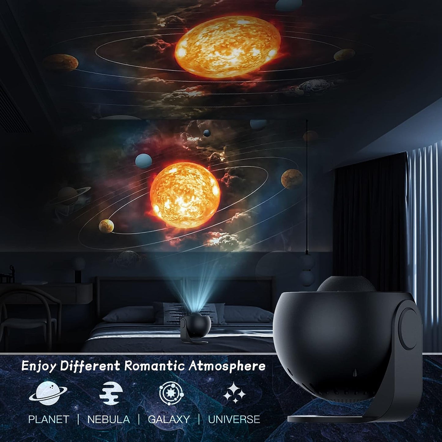 SkyLight™ Projector | 360 graders rumprojektor med 12 forskellige projektioner