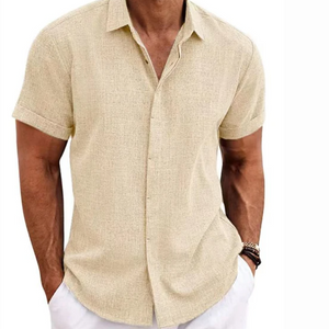 FINLEY - Short-Sleeve Cotton and Linen Shirt