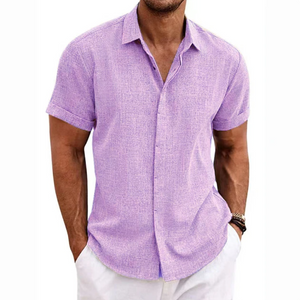 FINLEY - Short-Sleeve Cotton and Linen Shirt