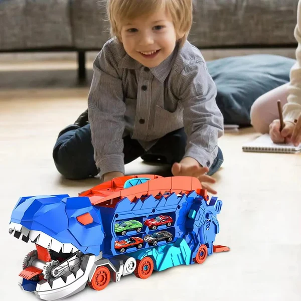 DinoTrack™ | Dinosaur-transformator med glidebaner og biler